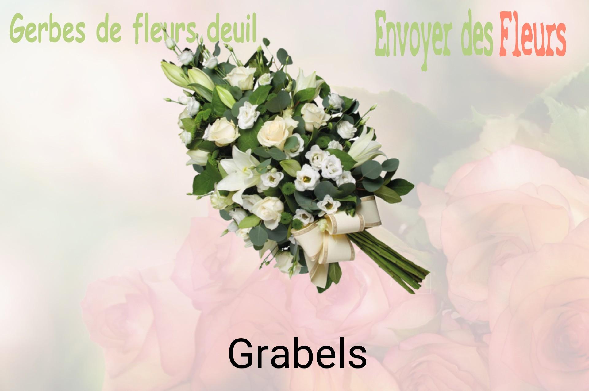 Gerbe de fleurs de deuil livrée à Grabels